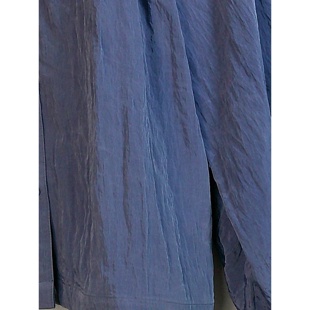 a.n.a. Blue Crinkled Polyester Long Sleeve Top Blouse-Large NWT/RTL $44 - Picture 10 of 11